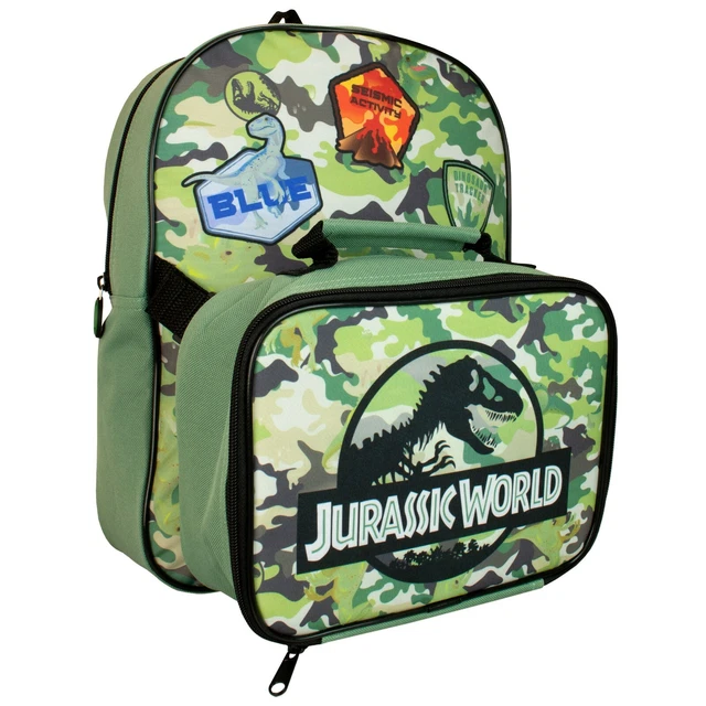 JURASSIC WORLD SCHOOL Bag, Jurassic Park Kids Backpack with Camouflage