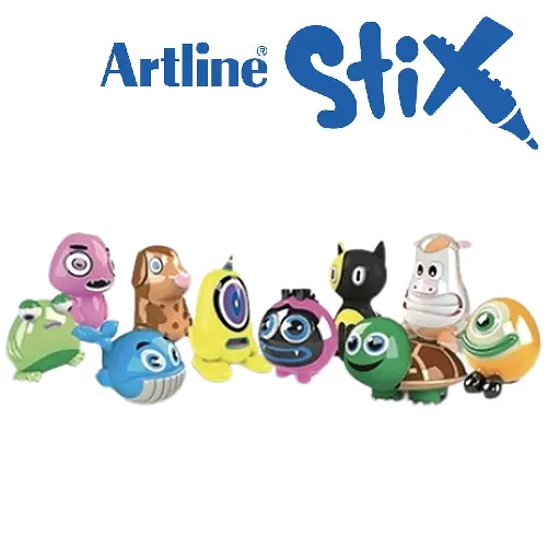 Artline Stix Draw, Build & Play Characters Animal/Monster/Sea Creature Pack of 3