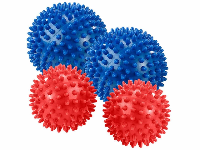 4 boules de massage avec picots Ø 9 & 7,5 cm - Newgen Medicals