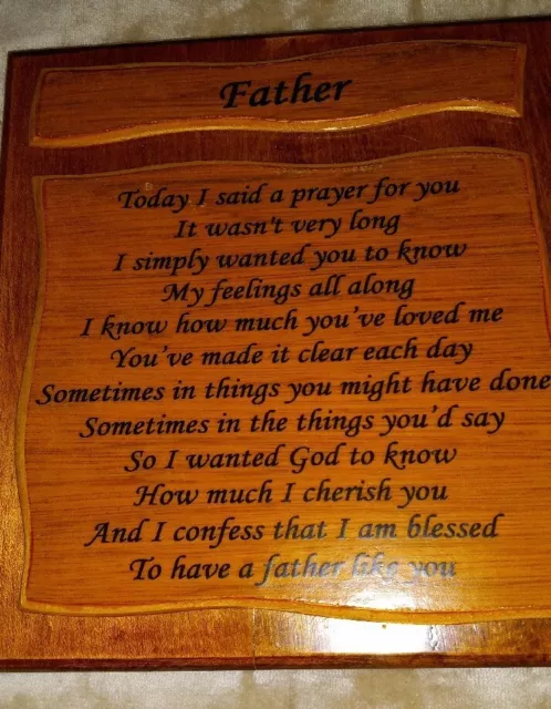 Father plaque picture wood wall hanging picture Fathers day gift  us seller