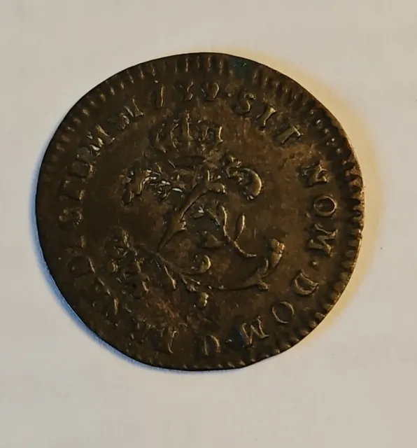 Double Sol De Billon 1739 D LYON LOUIS XV