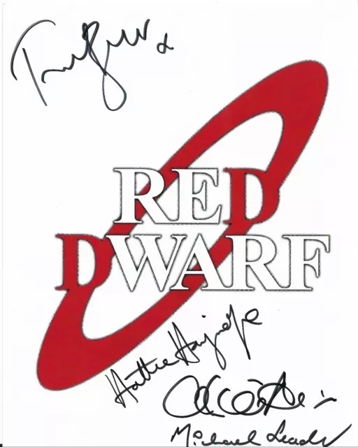 Red Dwarf Signed By 4 Guests Annette, Hayridge, Barber & Leader 10x8 COA 31550