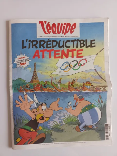 Journal L'equipe 26 Juillet 2023 L'irreductible Attente Special Asterix