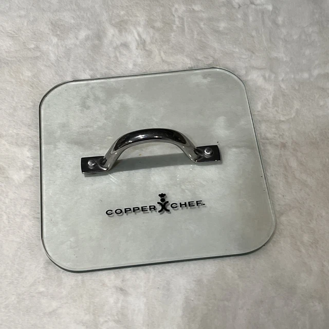 Copper Chef Weighted Glass Press Food Press for Panini Bacon Burgers 8”x 8”