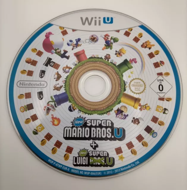 New Super Mario Bros U + New Super Luigi U (Nintendo Wii U ,2013) GAME DISC ONLY