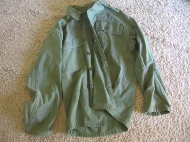 VIETNAM ERA US Army OD Green Combat Fatigue Tunic Shirt $20.00 - PicClick