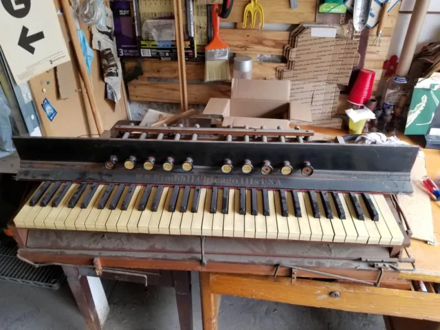 1880s Kimball pump organ reed bank, complete with keys, ready to install $150