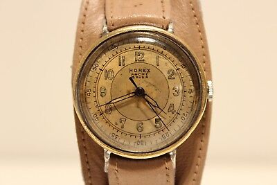 Vintage Rare Nice Swiss Ww2 Military Men's Mechanical Watch "Norex" 15 J.