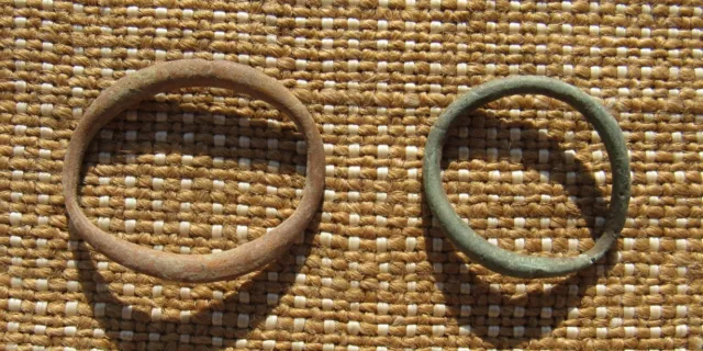 Scythian- Sarmatia Bronze 2pcs. Old Original Ancient Rings  7-3 BC #1