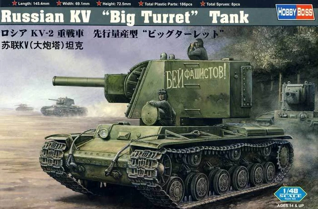 Maquette Char Russe KV-1 Modèle 1942 Hobbyboss 1/48 - Kit à Monter Et à Peindre