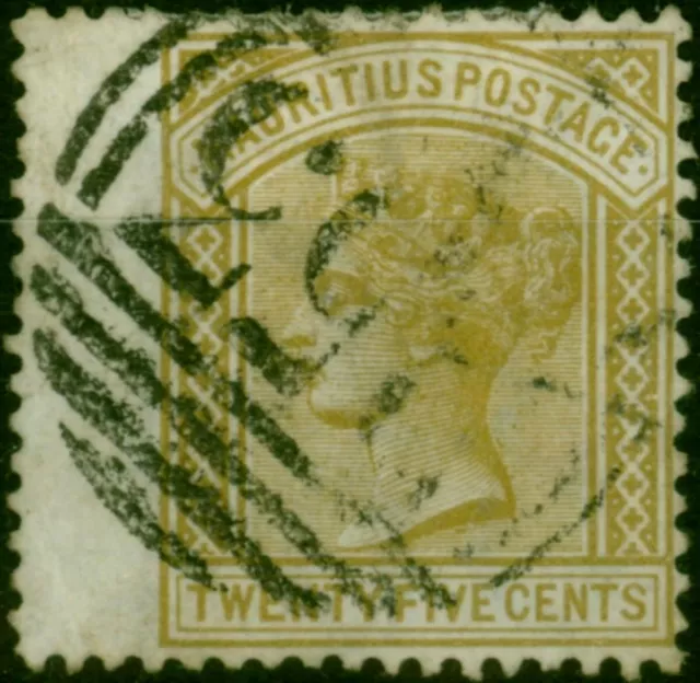 Mauritius 1879 25c Olive-Yellow SG97 Fine Used