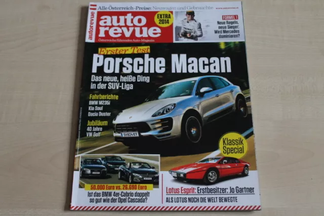 156397) Porsche Macan - Lotus Esprit - 40 Jahre VW Golf - Auto Revue 2014