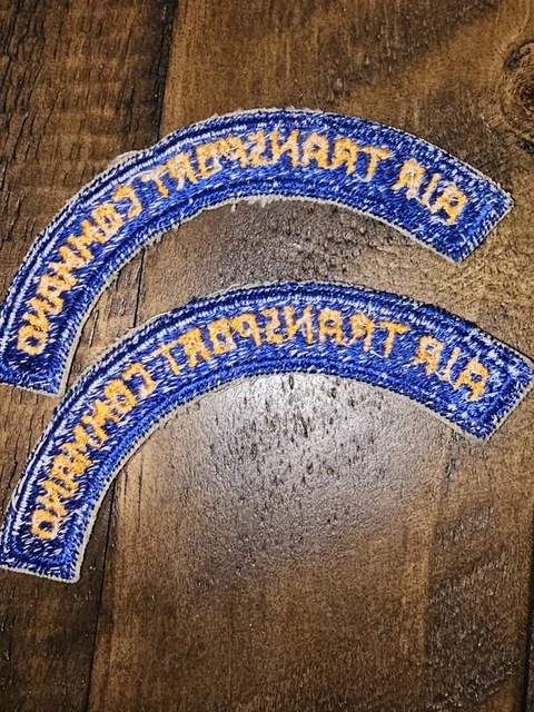 WWII US ARMY AAC Air Corps Transport Command Cut Edge onglets Patch Set ...