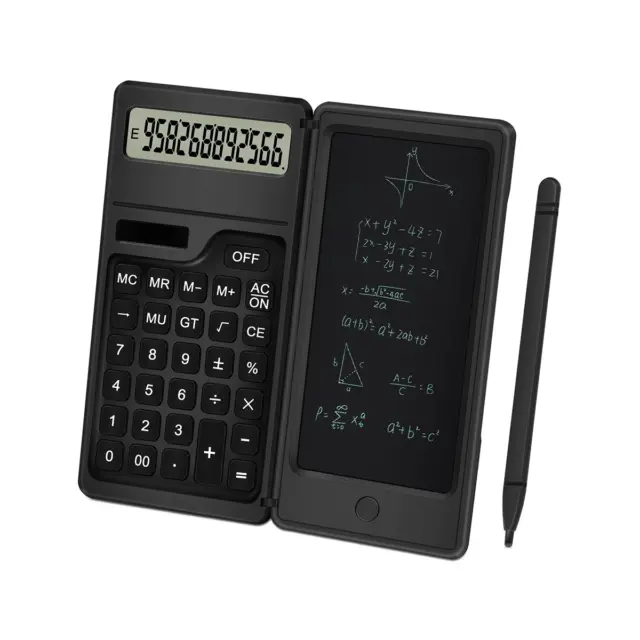Calculadora con Bloc de as, Pantalla LCD de 12 DíGitos Calculadora de Es8197