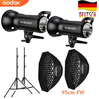 treppiede De Godox sk400ii 2.4g 400w studi Flash Flash 95cm Bowens Grid Softbox 