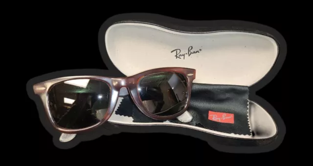 Vintage B&L Ray Ban, USA Wayfarer 5022 Sunglasses  Tortoise BL on lens W/ Case