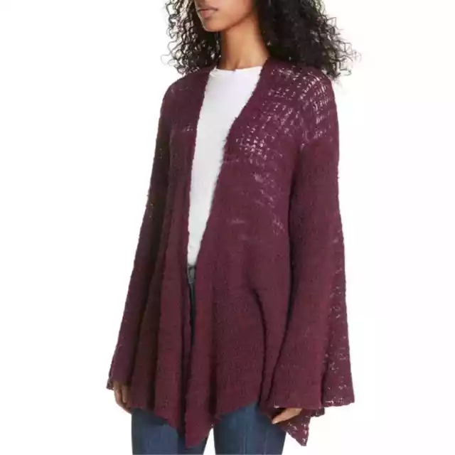 Free People Woman XS Plum In My Element Kimono Cardigan NEW 2