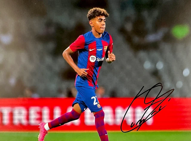 LAMINE YAMAL SIGNED Fc Barcelona Autógrafo Futbol Soccer Autograph