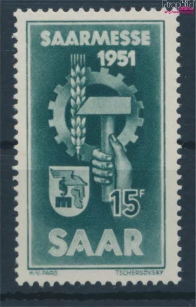Briefmarken Saarland 1951 Mi 306 postfrisch (10214586