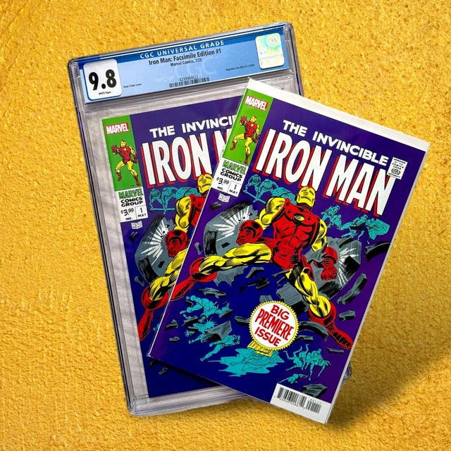 Invincible Iron Man #1 Facsimile ~ Cgc 9.8 + Bonus Issue Marvel 2023! Gcb206