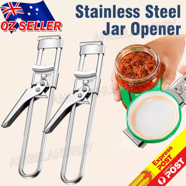 Multifunctional Stainless Steel Jar Opener Adjustable Bottle Lid Beer  NEW