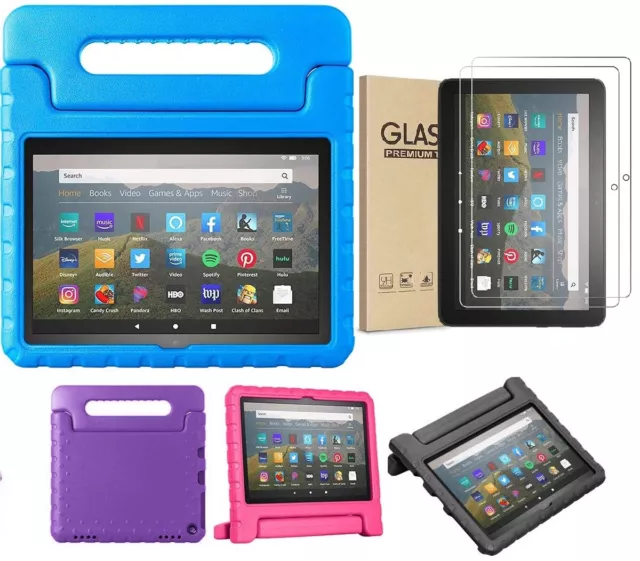 Case For Amazon Fire HD 8 Inch 12th/10th Gen 2022/2020 Kids Handle Stand Cover