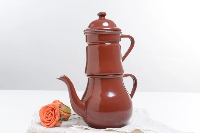 Cafetera vintage esmaltada de Alemania German vintage coffee pot