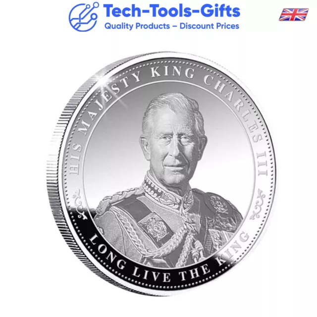 The King Of England Charles III Silver Plated Commemorative Coin Collectable UK