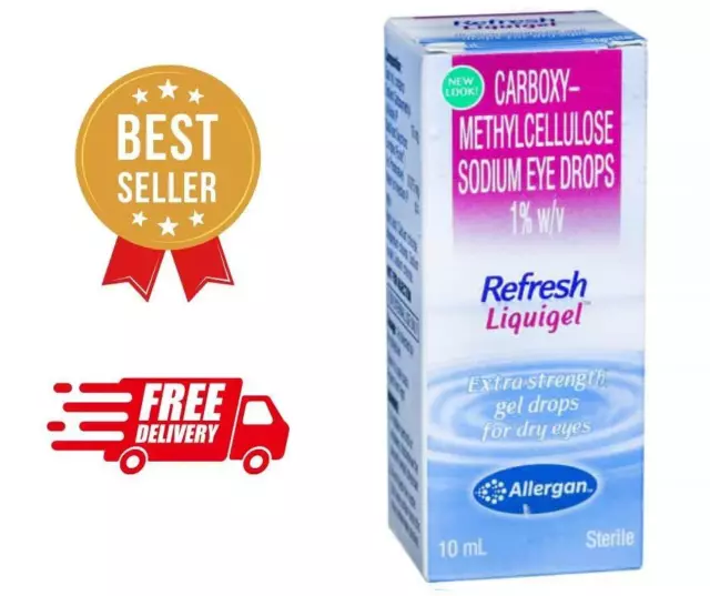 Refresh Liquigel Lubricant Extra Strength Gel Drops For Dry Eyes BrightC - 10ML