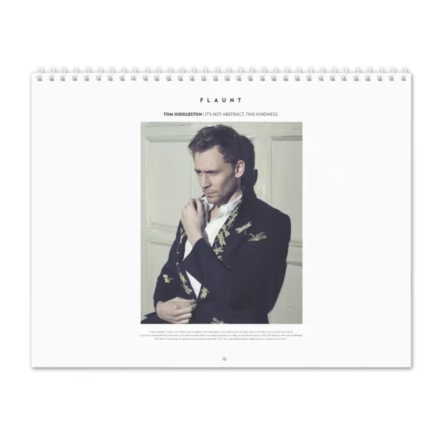 Tom Hiddleston - Flaunt Wall Calendar