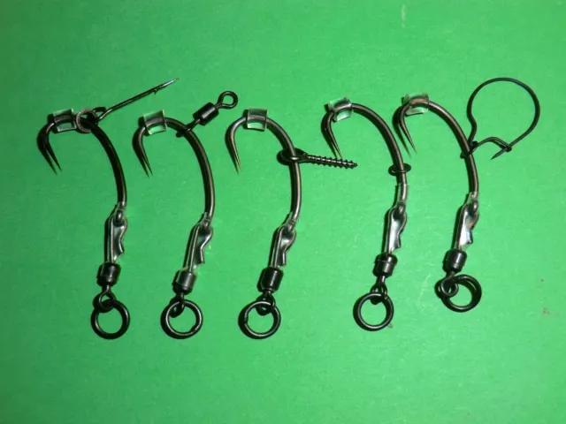 10 X Ronnie Rigs, Carp Hair Rigs Bait Components Teflon Hooks Fishing Tackle