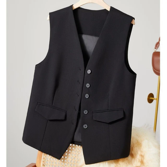 Gilet Professionnel Sans Manches Pour Femme - Style Blazer Fin - Pour Tenue De Travail - Polyester - Neuf Avec étiquettes