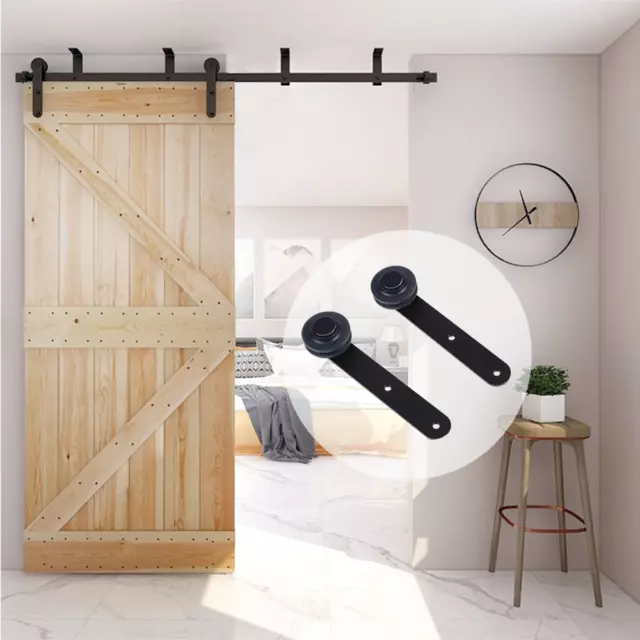 5-12FT Sliding Barn Door Hardware Kit Ceiling Mount for Single Wood Door