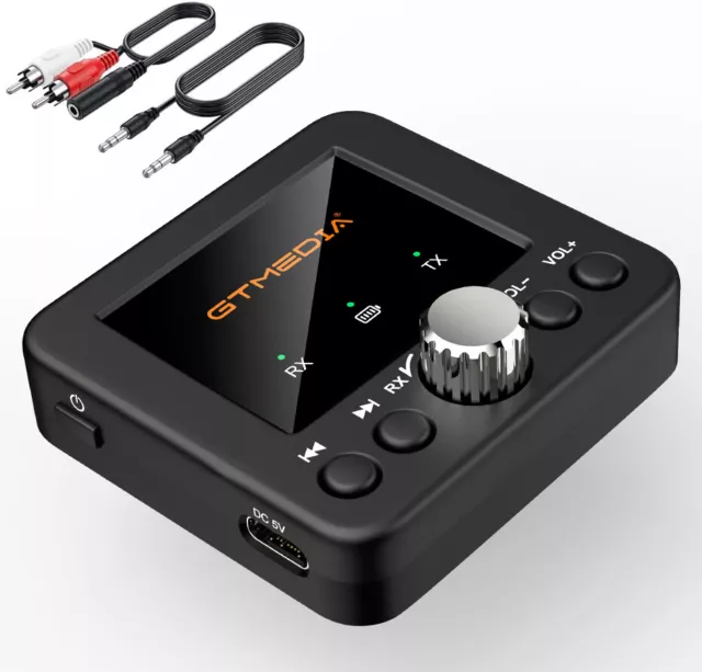 GTMEDIA Bluetooth Adapter Transmitter Empfänger Sender für TV Stereoanlage Auto