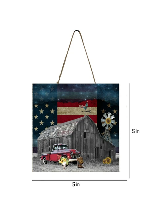 American Barn Printed Wood Mini Sign