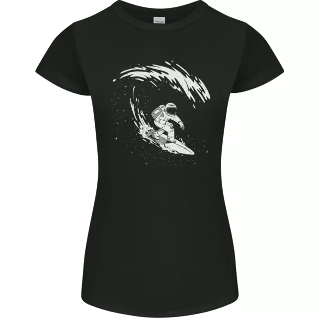 T-shirt Surfing Spaceman Astornaut Surfer Surf da donna Petite Cut