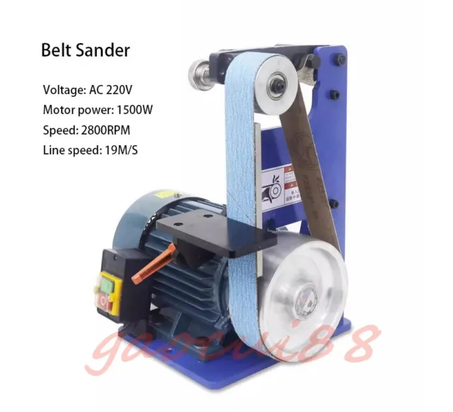 230V Small grinding and polishing machine Desktop belt sander Tool Sharpener NEW