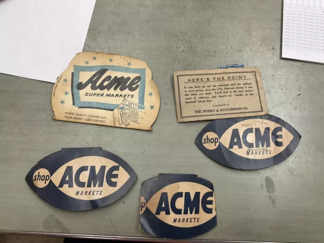 1950s Acme Supermarkets Atomic Rocket Esso & More Advertising sewing Needle Kits