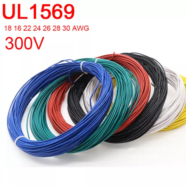 UL1569 Stranded Equipment Electronic Wire Hookup Cable 18 16 22 24 26 28 30 AWG