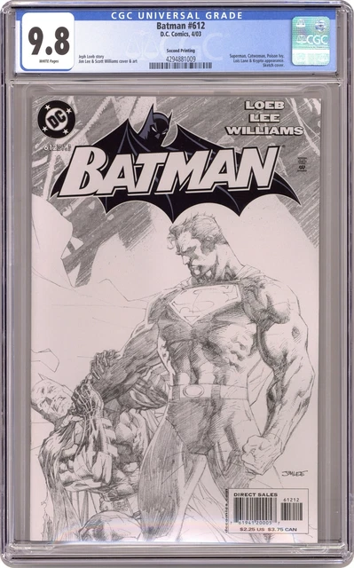 Batman #612B Sketch Variant 2nd Printing CGC 9.8 2003 4294881009