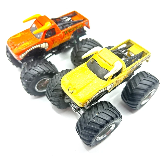 MONSTER JAM EL Toro Loco x2 Lot Monster Truck 1:64 Chrome Rims Hot ...