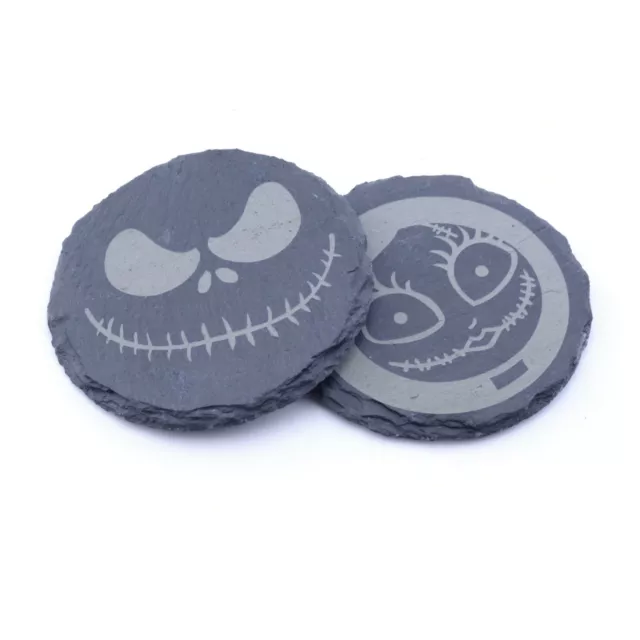 Nightmare Before Christmas Coaster Laser Engraved Slate Coffee Tea Gift Novelty