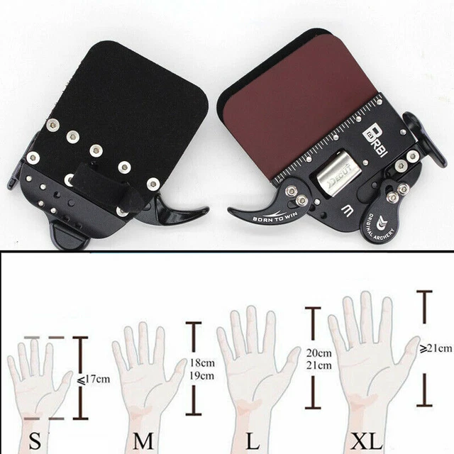 Tiro con l'arco In Alluminio Finger Protector Ricurvo Arco Dito Tab con Gancio A
