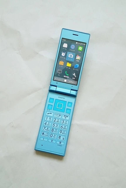 Téléphone à Clapet Android KYOCERA KY-42C DIGNO KEITAI Noir Débloqué - Occasion, Fonctionnel - Import Japon