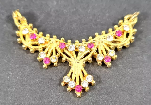 Künstliche Nachahmung indischer Schmuckanhänger mit rosa und klaren Kristallen