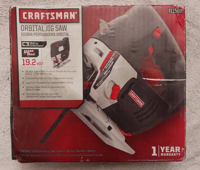 Craftsman c3 19.2 volt jig saw with laser trac outlet