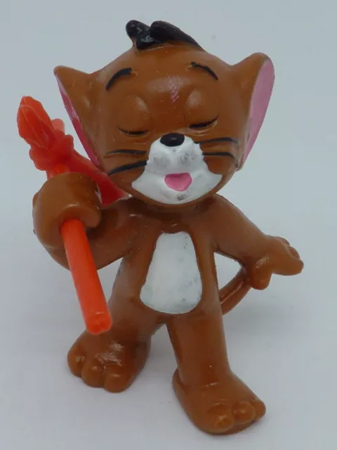 Ancienne Figurine Pvc Plastique Tom Et Jerry * Jerry La Souris Baluchon Rouge