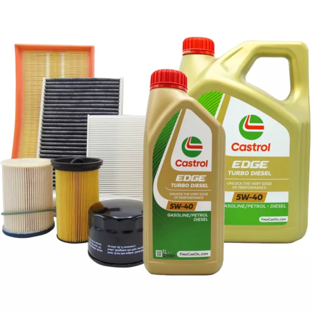 Kit Tagliando Alfa Romeo 147 Gt 1.9 Jtd Jtdm 5 Lt Castrol 5W40 Filtri