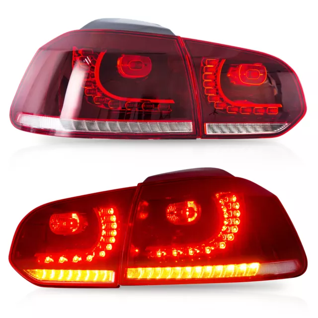 VLAND LED Rouge Feux Arrière Séquentiels Pour 2008-13 Volkswagen Golf 6 MK VI