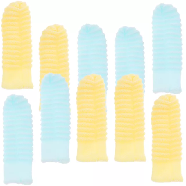 10 Pcs Polyester Pet Toothbrush Gloves Doggy Toothpaste and